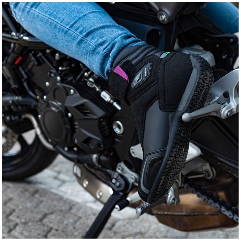 Női motoros cipők Stylmartin Vector WP fekete-rózsaszín akció