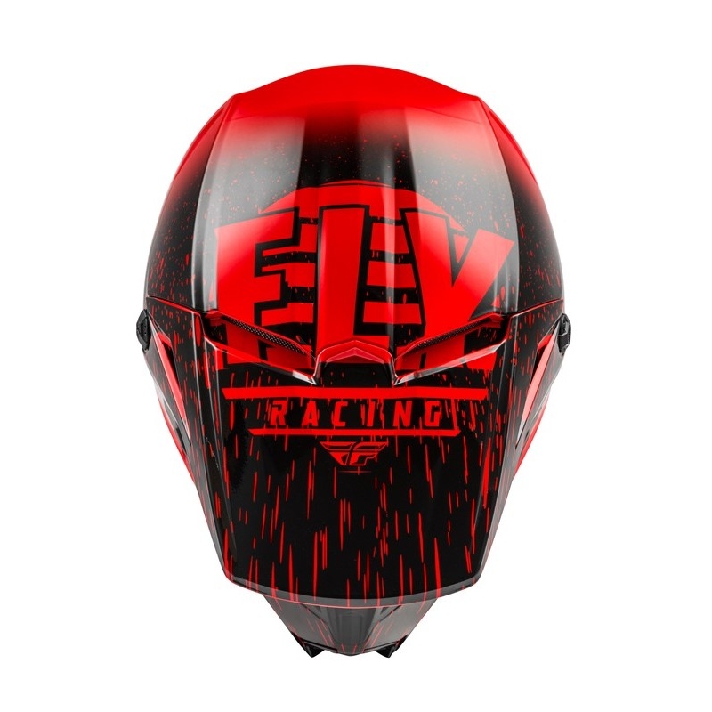 Motocross sisak FLY Racing Kinetic K120 piros-fekete