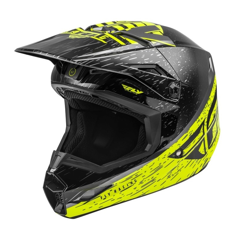 Motocross sisak FLY Racing Kinetic K120 fekete-szürke-fluo sárga