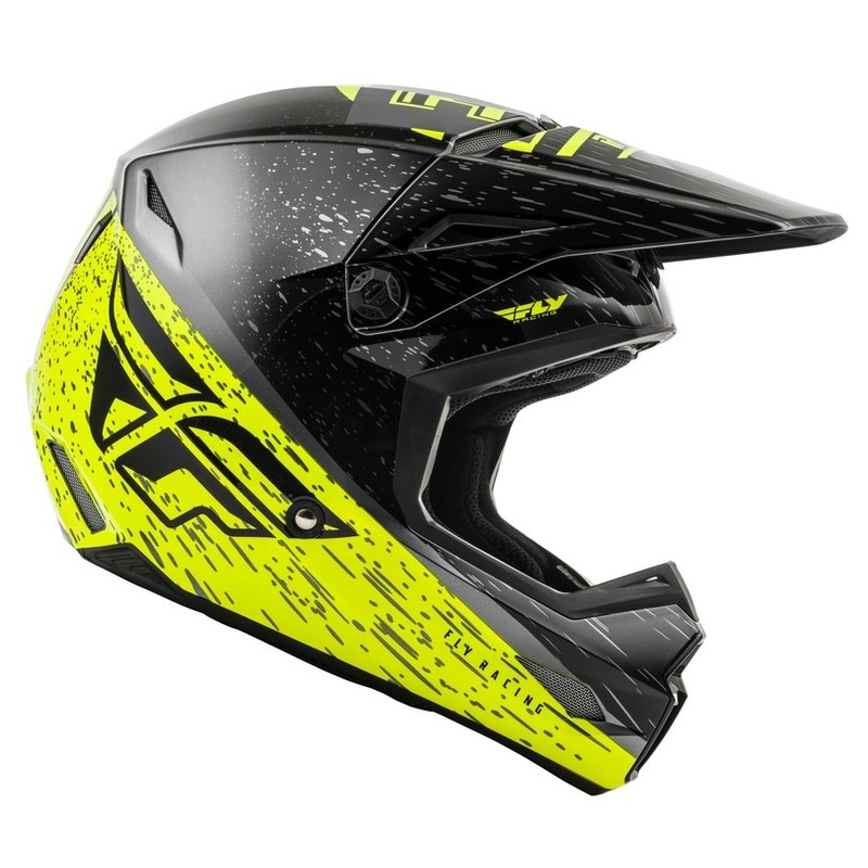 Motocross sisak FLY Racing Kinetic K120 fekete-szürke-fluo sárga