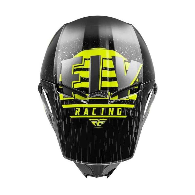 Motocross sisak FLY Racing Kinetic K120 fekete-szürke-fluo sárga
