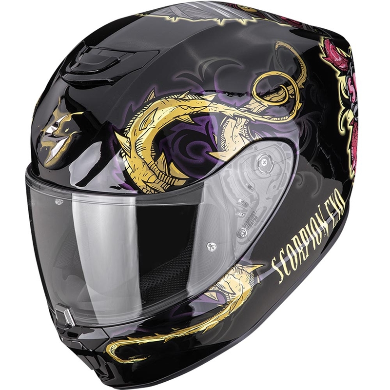 Integrální helma na motorku Scorpion EXO-391 Mumia černá chameleon