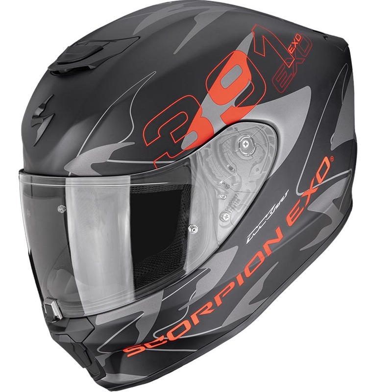 Integrální helma na motorku Scorpion EXO-391 Key matná černo-stříbrno-červená