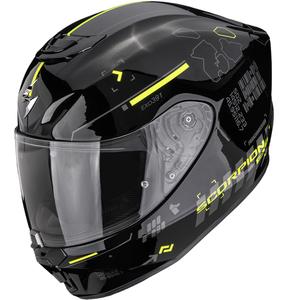 Integrální helma na motorku Scorpion EXO-391 Iron černo-fluo žlutá
