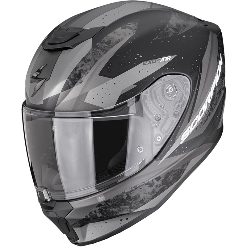 Dětská helma na motorku Scorpion EXO-JNR Air Tako matná černo-stříbrná