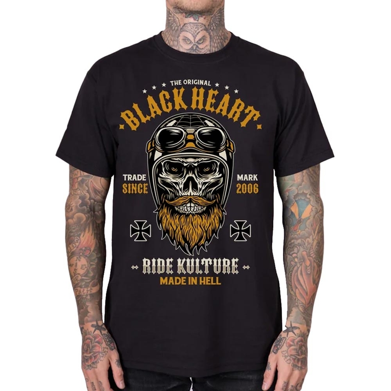 Tričko Black Heart Whiskery černé