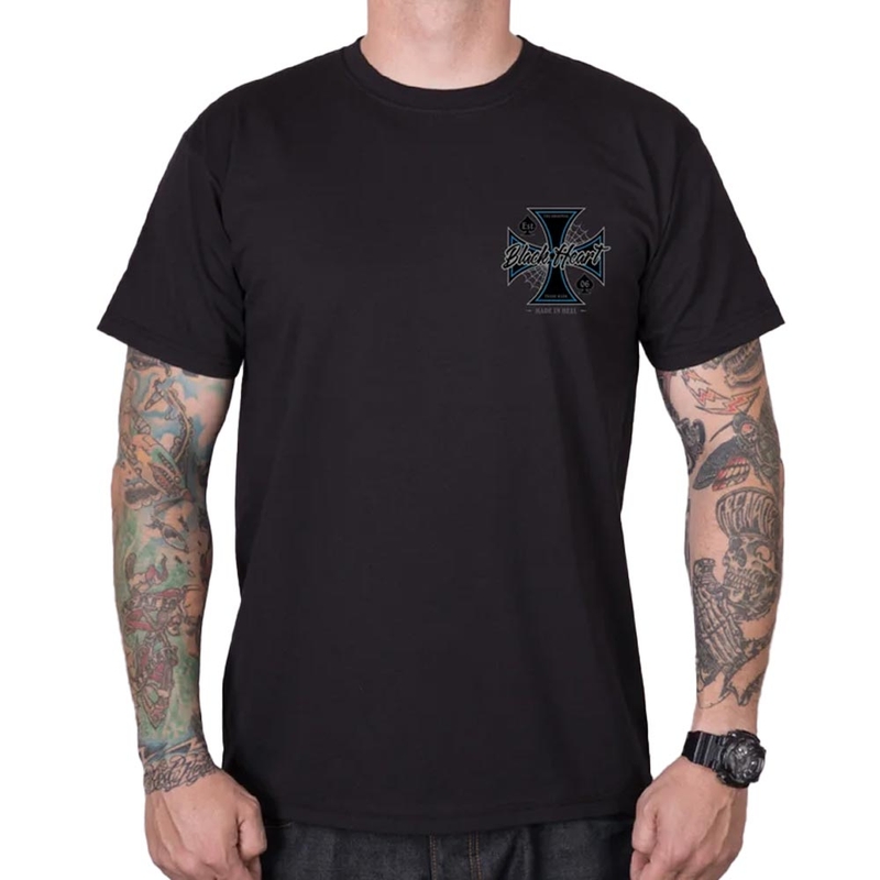 Tričko Black Heart Chopper Cross černé