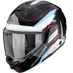 Překlápěcí helma na motorku Scorpion EXO-TECH II Passager černo-bílo-modrá