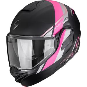 Překlápěcí helma na motorku Scorpion EXO-TECH II Markus matná černo-růžová