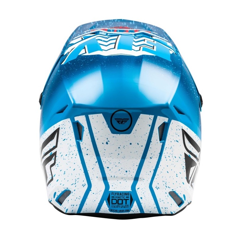 Motocross sisak FLY Racing Kinetic K120 kék-fehér-piros akció kiárusítás