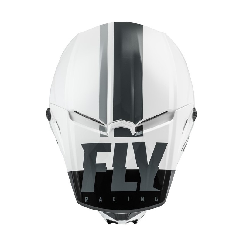 Motocross sisak FLY Racing Kinetic K120 fehér-fekete-szürke
