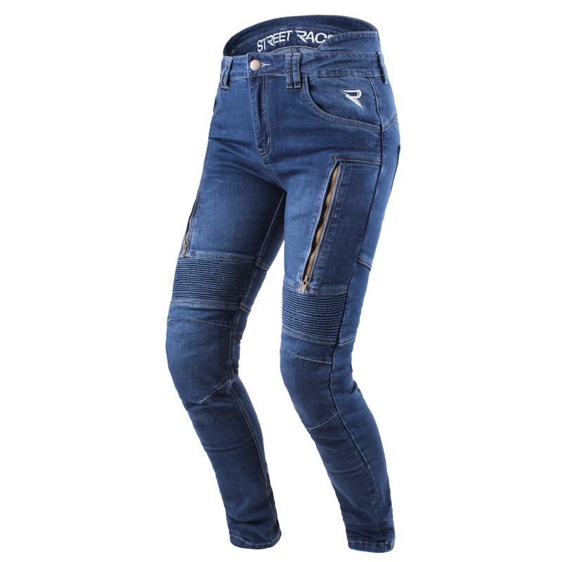 Női Street Racer Basic kék motoros farmernadrág-kiárusítás