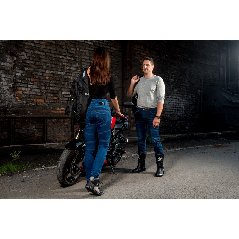 Női Street Racer Basic kék motoros farmernadrág-kiárusítás