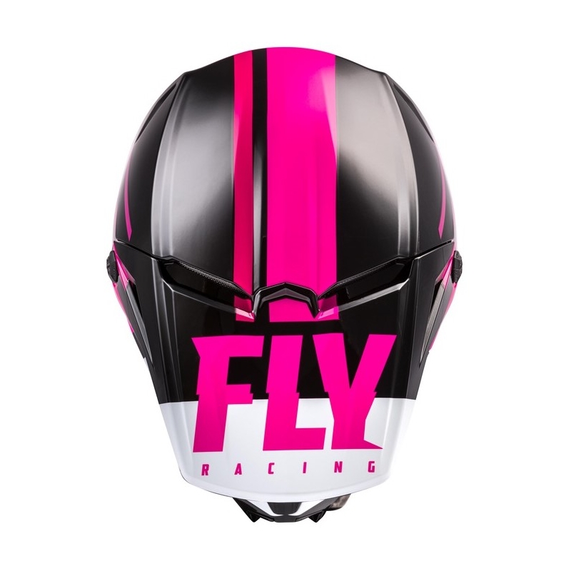 Motocross sisak FLY Racing Kinetic Thrive rózsaszín-fekete-fehér