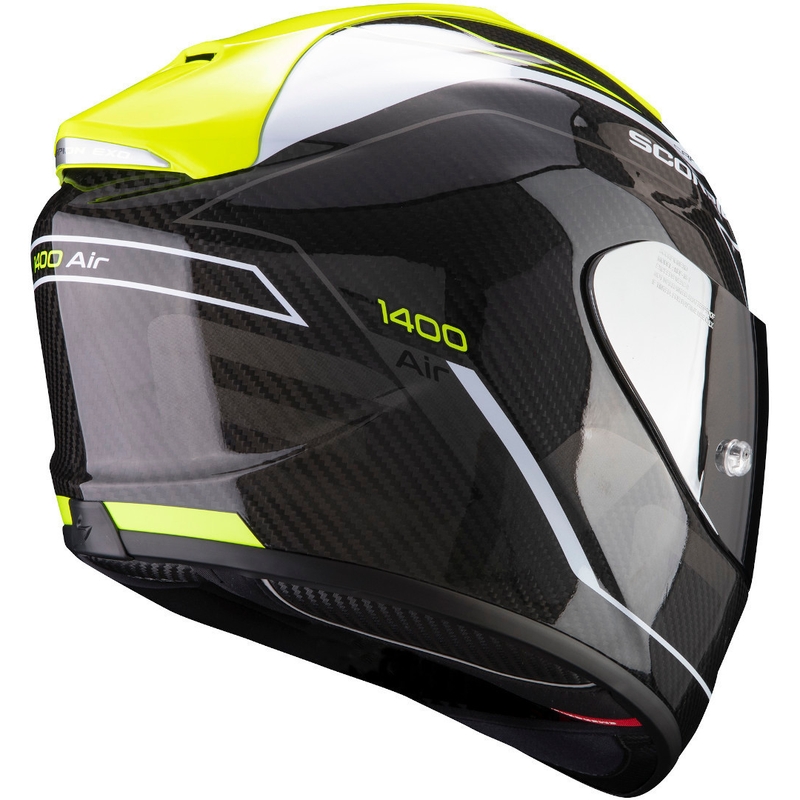 Zárt sisak Scorpion EXO-1400 Carbon Air Beaux fekete-fehér-neon sárga