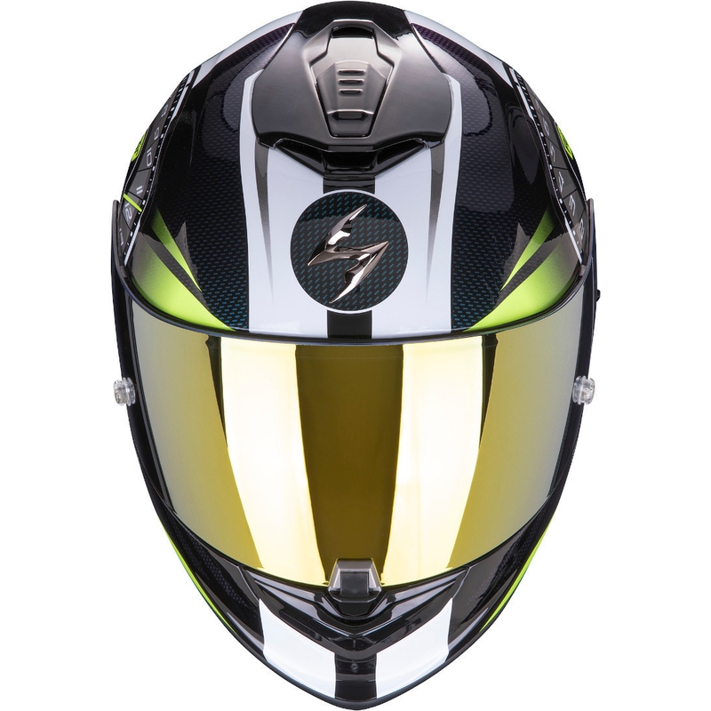 Beépített sisak Scorpion EXO-1400 Légnyomaték fekete-fluo sárga