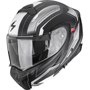 Výklopná helma na motorku Scorpion EXO-930 EVO Space matná černo-stříbrno-bílá