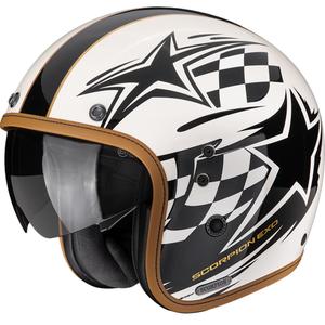 Otevřená helma na motorku Scorpion Belfast II Flagstone krémovo-černá