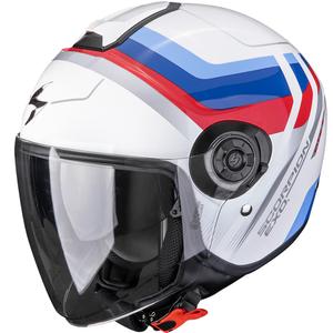 Otevřená helma na motorku Scorpion EXO-CITY II Sport bílo-modro-červená