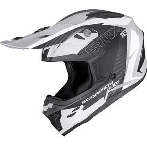 Motokrosová helma Scorpion SMX-10 Speed matná šedo-černo-bílá