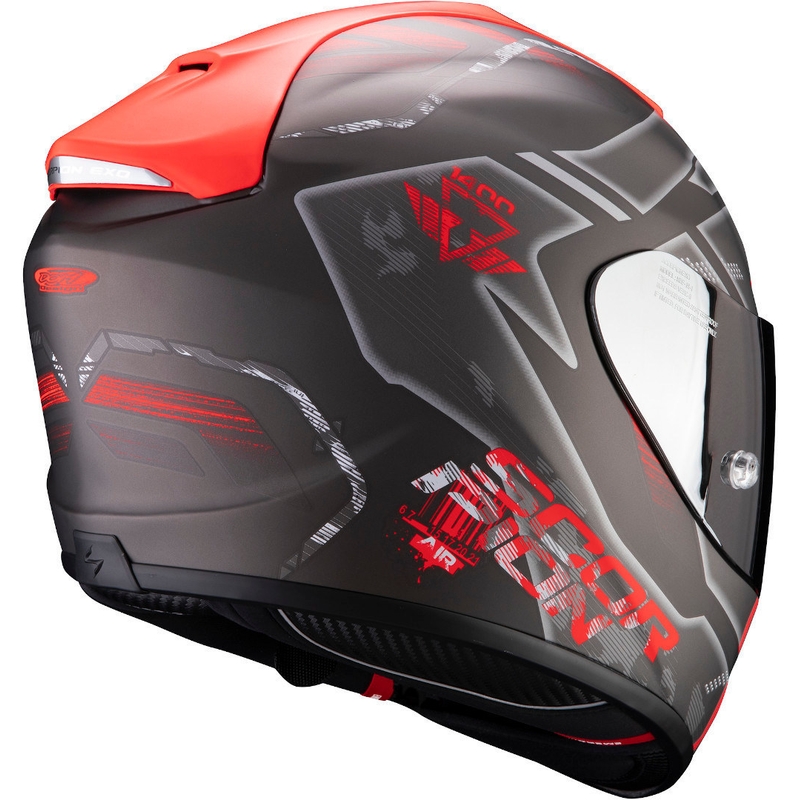 Integrált sisak Scorpion EXO-1400 Air Spatium fekete-ezüst-piros eladó kiárusítás