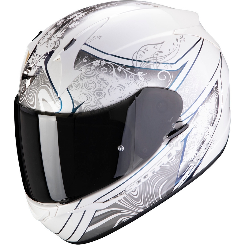 Integrált sisak Scorpion EXO-390 Clara fehér-ezüst