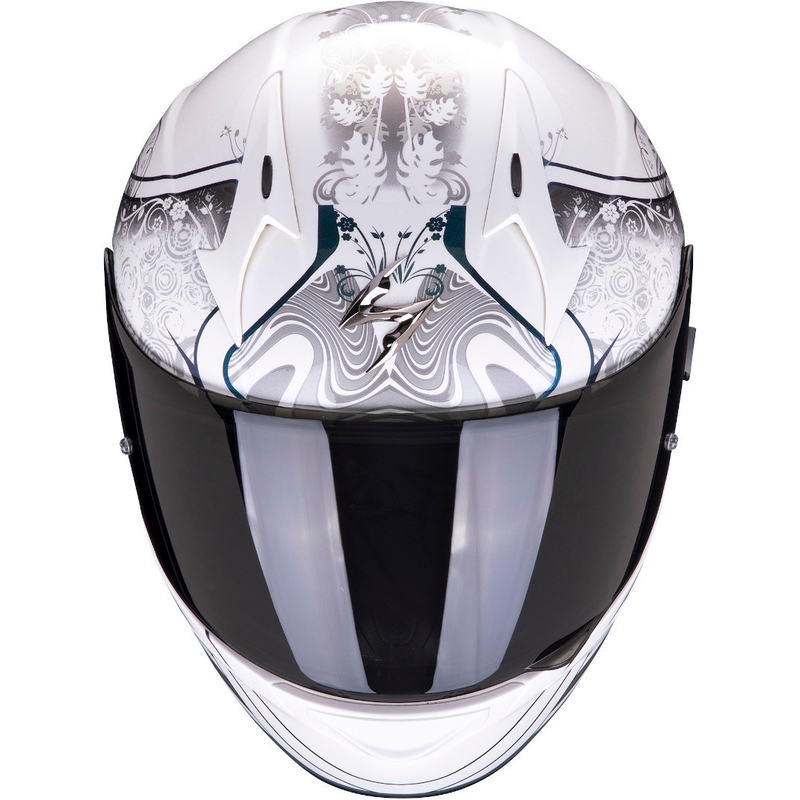 Integrált sisak Scorpion EXO-390 Clara fehér-ezüst