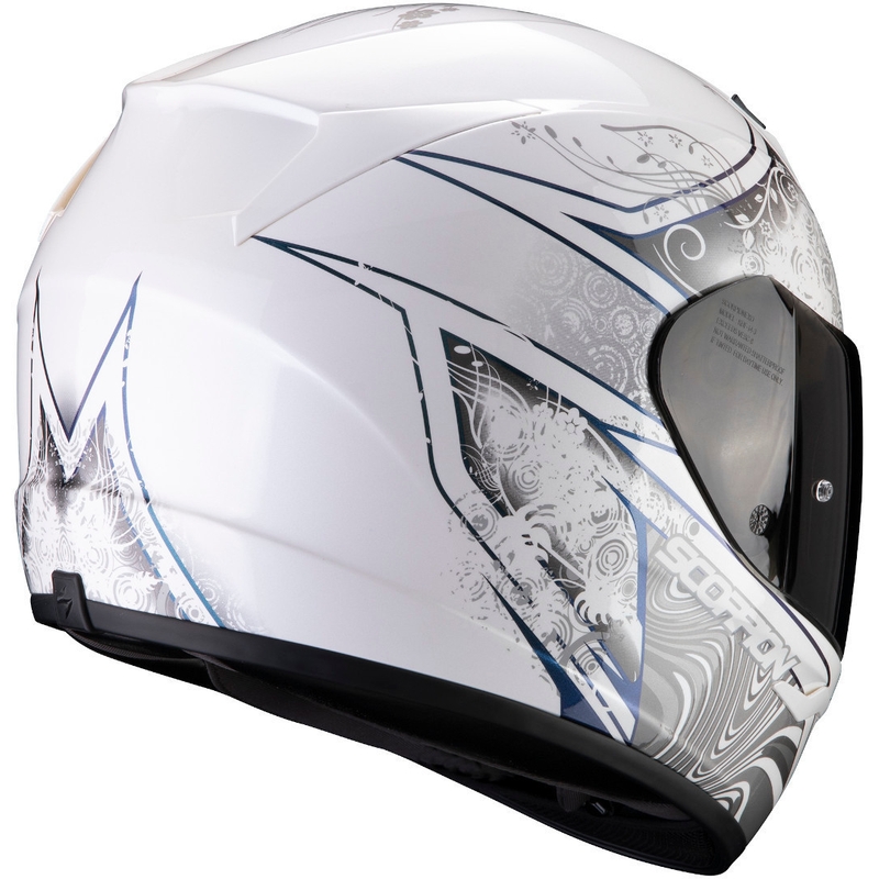 Integrált sisak Scorpion EXO-390 Clara fehér-ezüst