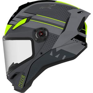 Integrální helma na motorku MT KRE 2 Fussion C2 matno-lesklá šedo-fluo žlutá
