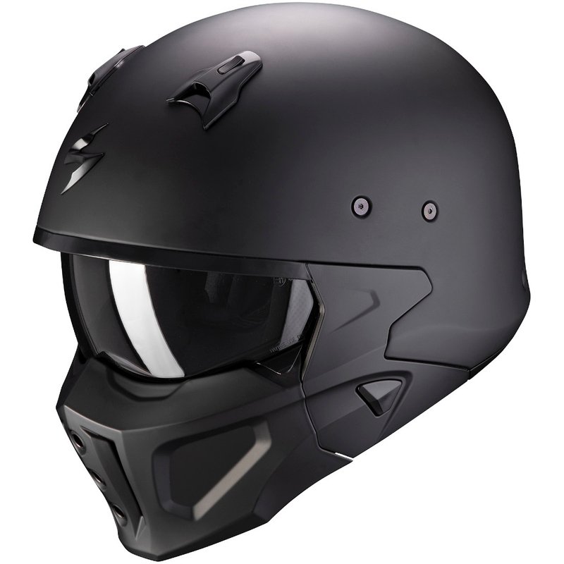 Scorpion COVERT-X Solid matt fekete levehető állú bukósisak
