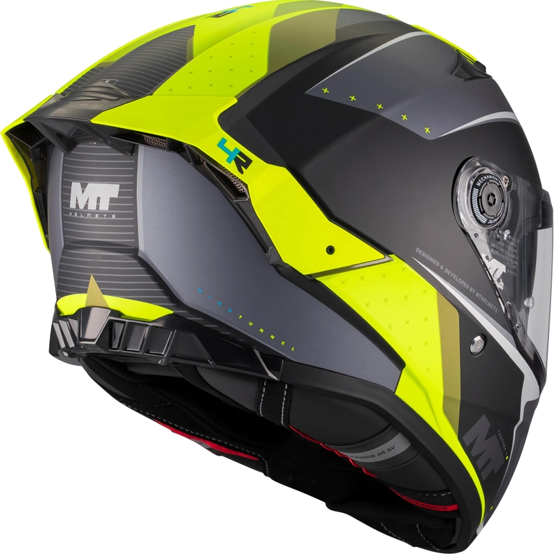 Integrální helma na motorku MT Thunder 4 R SV Wind Tunnel B3 černo-šedo-fluo žlutá