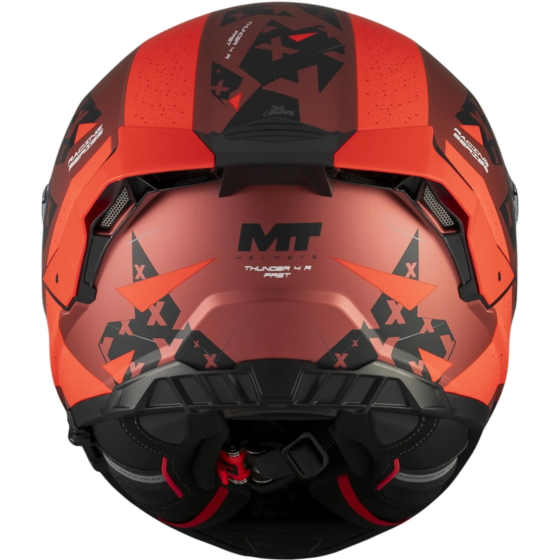 Integrální helma na motorku MT Thunder 4 R SV Fast C5 matná černo-šedo-červená
