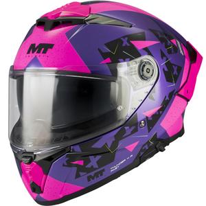 Integrální helma na motorku MT Thunder 4 R SV Fast C8 fialovo-růžovo-černá