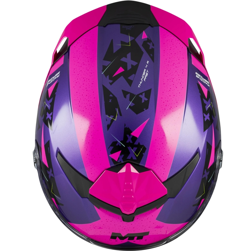 Integrální helma na motorku MT Thunder 4 R SV Fast C8 fialovo-růžovo-černá