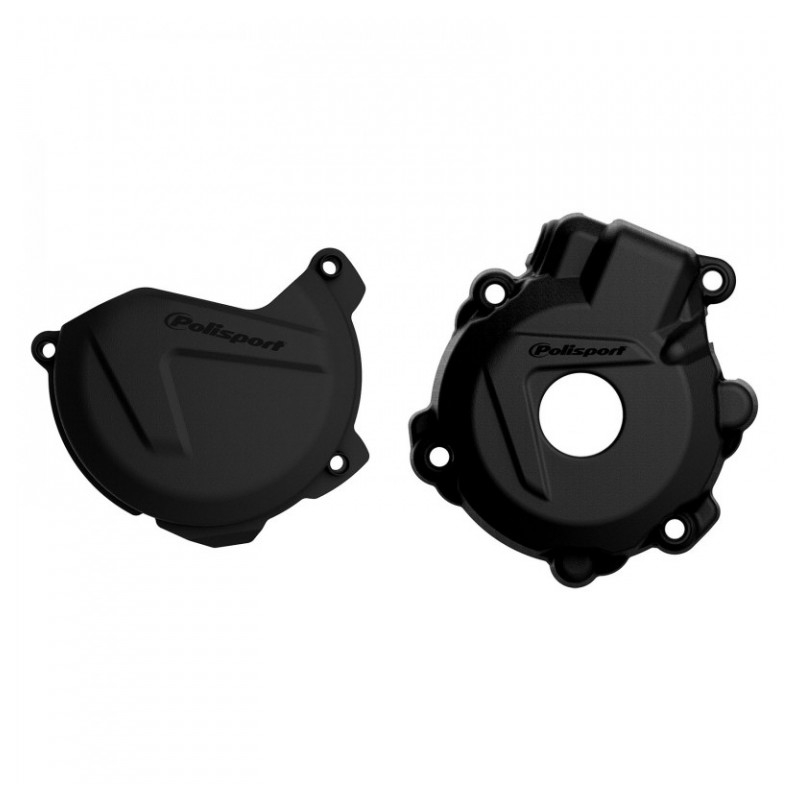 Clutch and ignition cover protector kit POLISPORT fekete