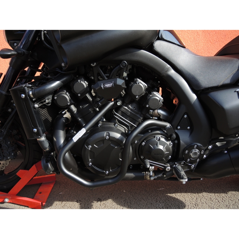 Engine guards RDMOTO matt black upper + lower részére YAMAHA V-Max 1700 2009-2014
