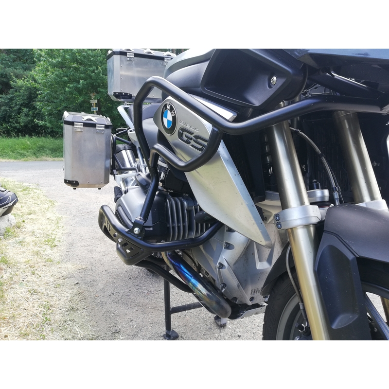 Engine guards RDMOTO matt black upper + lower részére BMW R 1200 GS 2013-2019