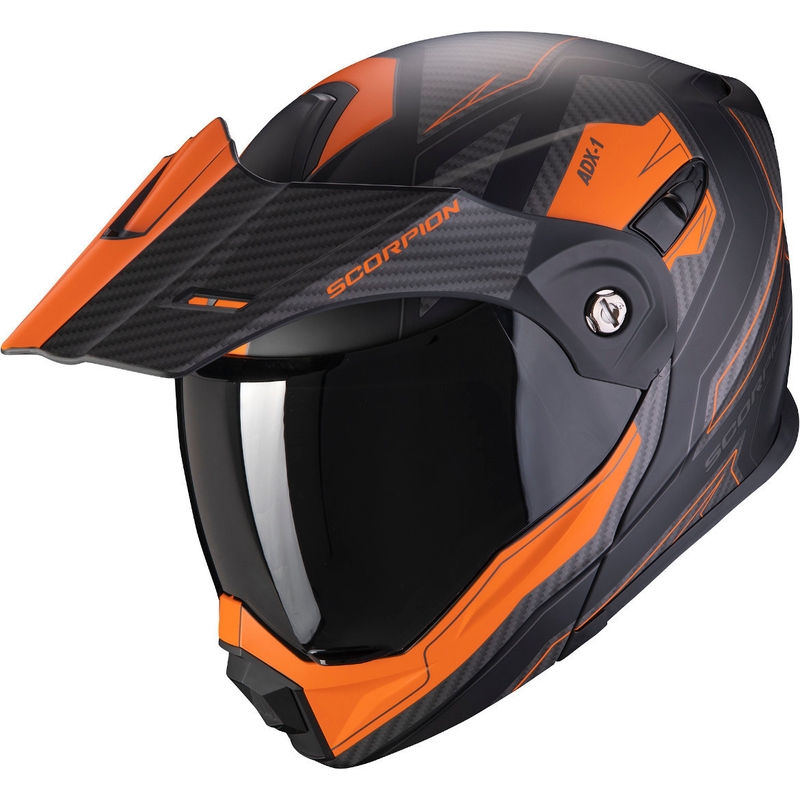 Összecsukható enduro sisak Scorpion ADX-1 Tucson fekete-narancssárga akció kiárusítás