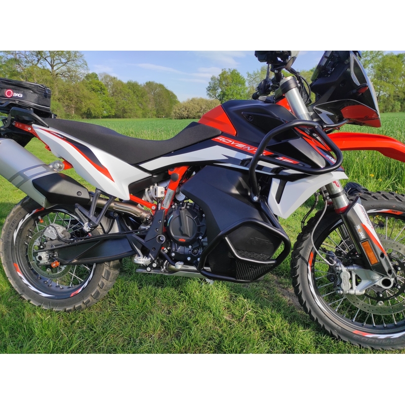 Engine guards RDMOTO matt black upper + lower részére KTM Adventure 790 / R 2019-2020, KTM Adventure 890 /R/L 2021-2022