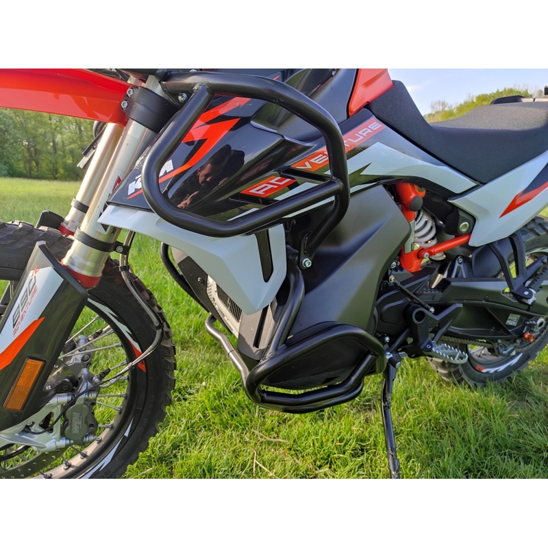 Engine guards RDMOTO matt black upper + lower részére KTM Adventure 790 / R 2019-2020, KTM Adventure 890 /R/L 2021-2022