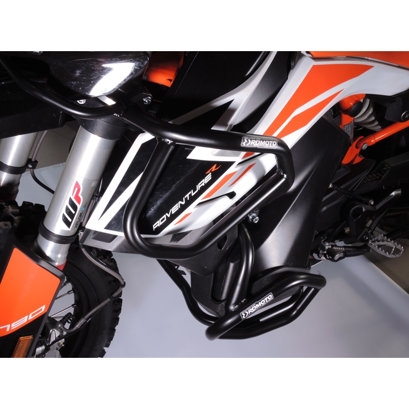 Engine guards RDMOTO matt black upper + lower részére KTM Adventure 790 / R 2019-2020, KTM Adventure 890 /R/L 2021-2022