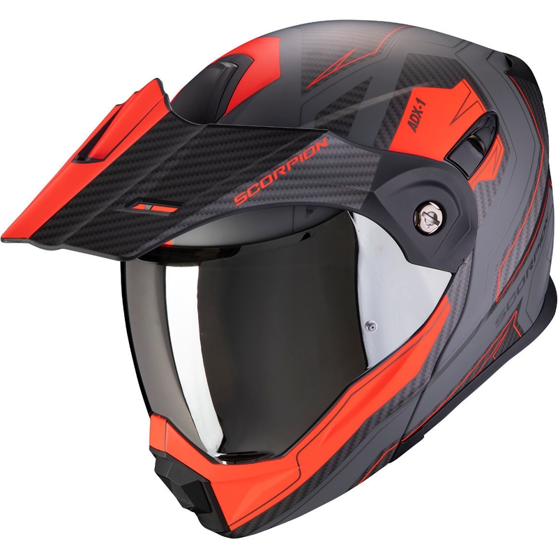 Összecsukható enduro sisak Scorpion ADX-1 Tucson szürke-piros akció kiárusítás