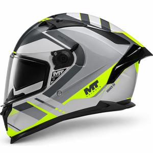 Teljes arcvédő bukósisak MT Braker SV Inception C2 szürke-fluo sárga