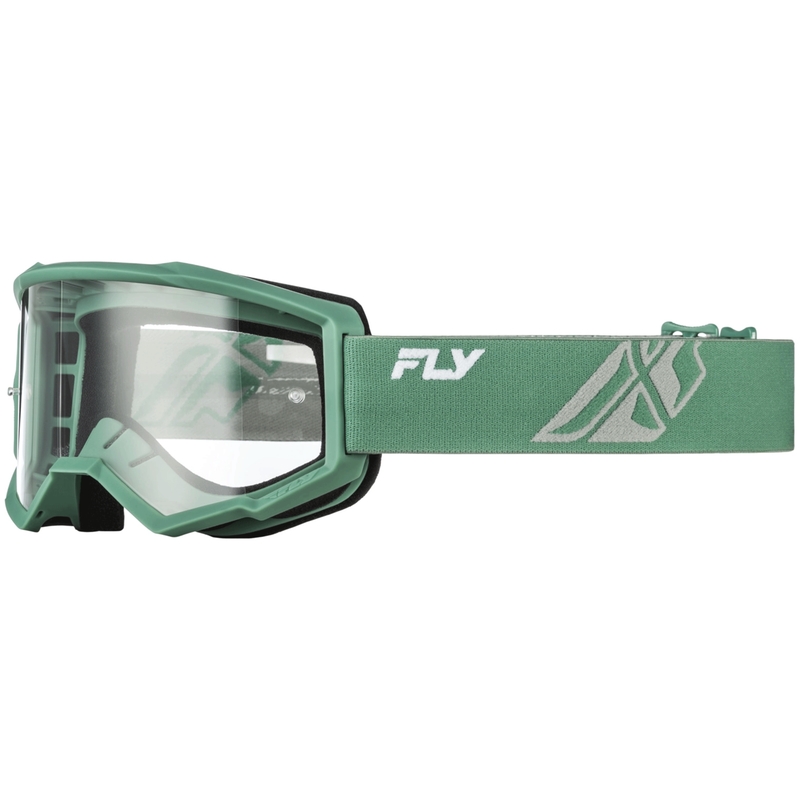 Motokrosové brýle Fly Racing Focus zelené s čírým plexi