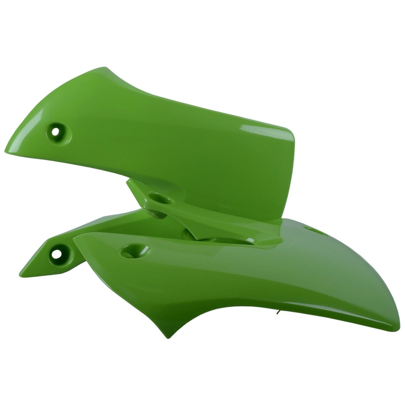 Radiator scoops POLISPORT (pár) green 05 részére KAWASAKI KX 65 2000-2026, KAWASAKI KLX 110 (R) 2002-2009