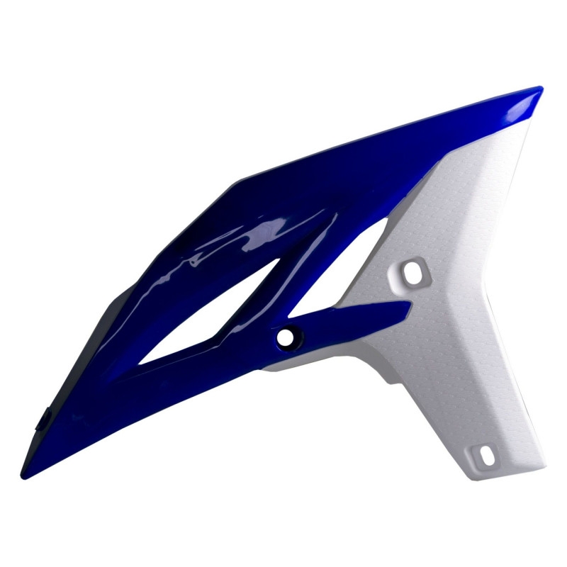Radiator scoops POLISPORT (pár) blue Yam98/white részére YAMAHA WR 450 F 2012-2015, YAMAHA YZ 250 F 2010-2013