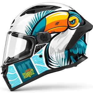 Integrální helma na motorku MT Stinger 2 Caribbean A6 modro-bílá