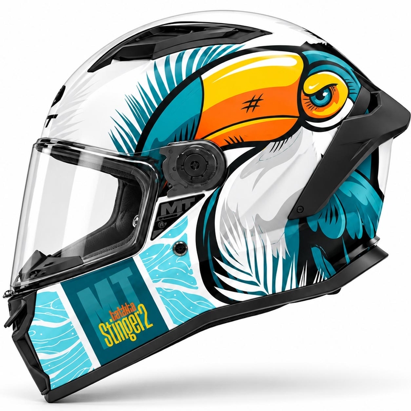 Integrální helma na motorku MT Stinger 2 Caribbean A6 modro-bílá
