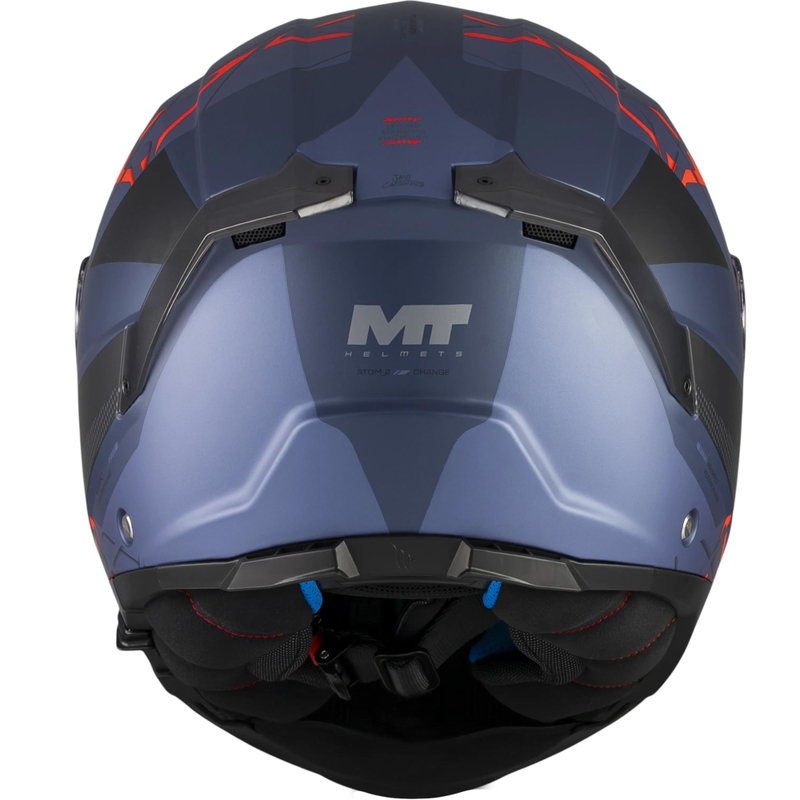 Výklopná helma na motorku MT Atom 2 SV Change C17 matná černo-modrá