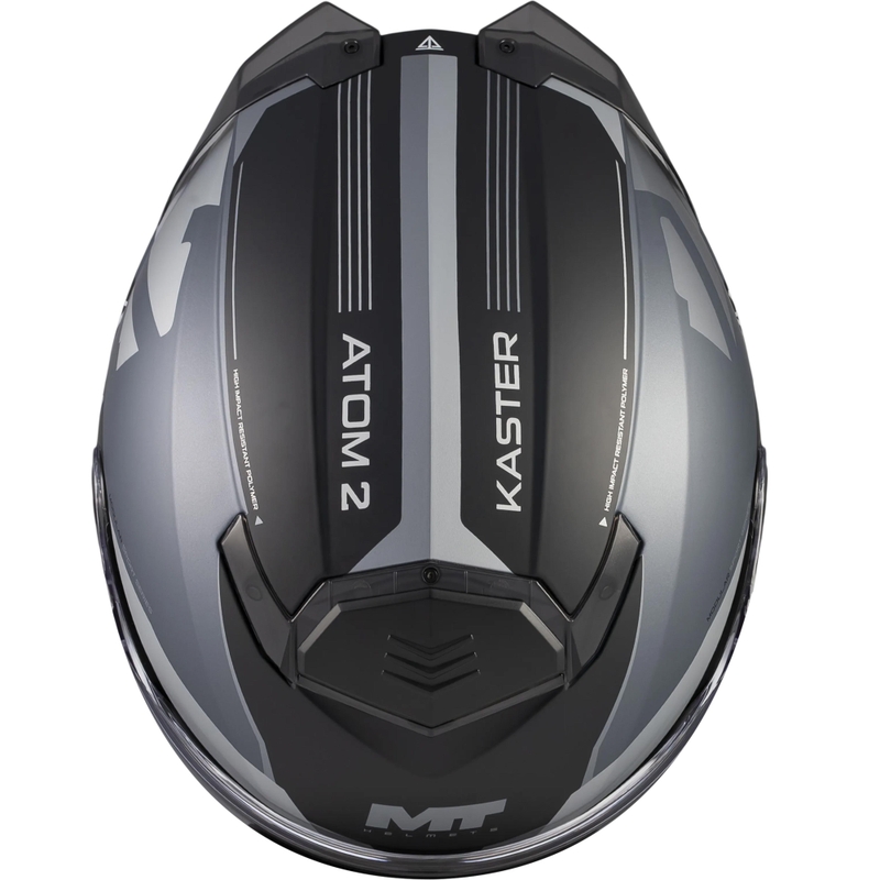 Výklopná helma na motorku MT Atom 2 SV Kaster C2 matná černo-šedá